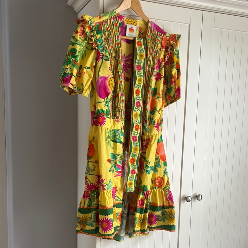 Vibrant Yellow Floral Dress